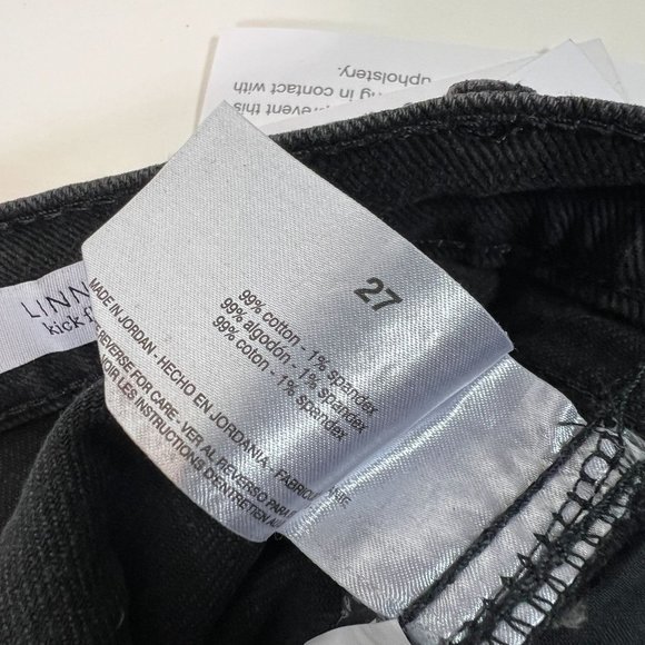 Sam Edelman Women's Black Linnie Flare Leg High Rise Cotton Jeans Size 27 - Picture 5 of 10